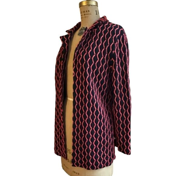 Knitss black and orange Morgan Virgin Wool Jersey knit jacket size Small - Picture 4 of 14